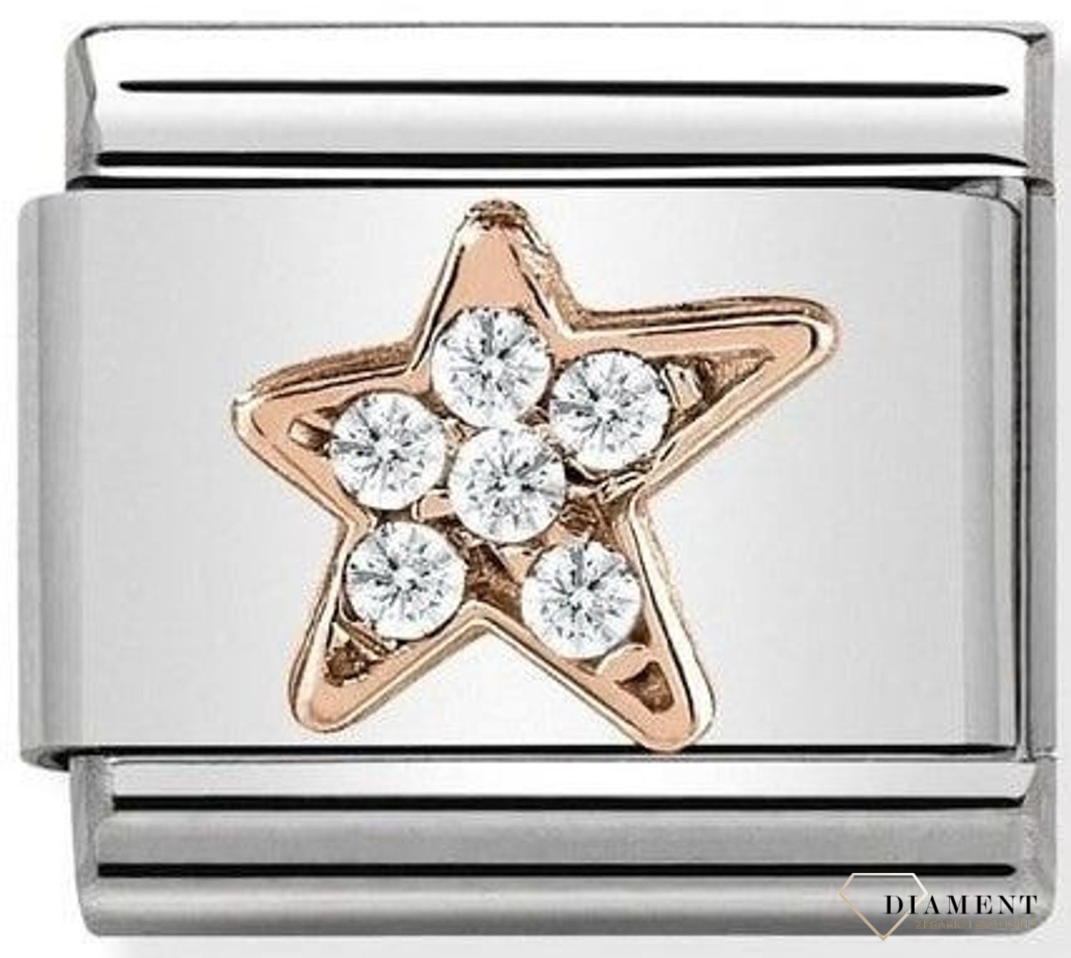 Nomination Link 9K zawieszka różowe złoto 'Gwiazdka' 430302 16 biżuteria nomination nomination zawieszki nomination baza.jpg